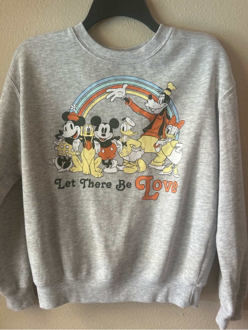 VTG Disney Mickey and Goofy Let There Be Love Crewneck Size S 0138